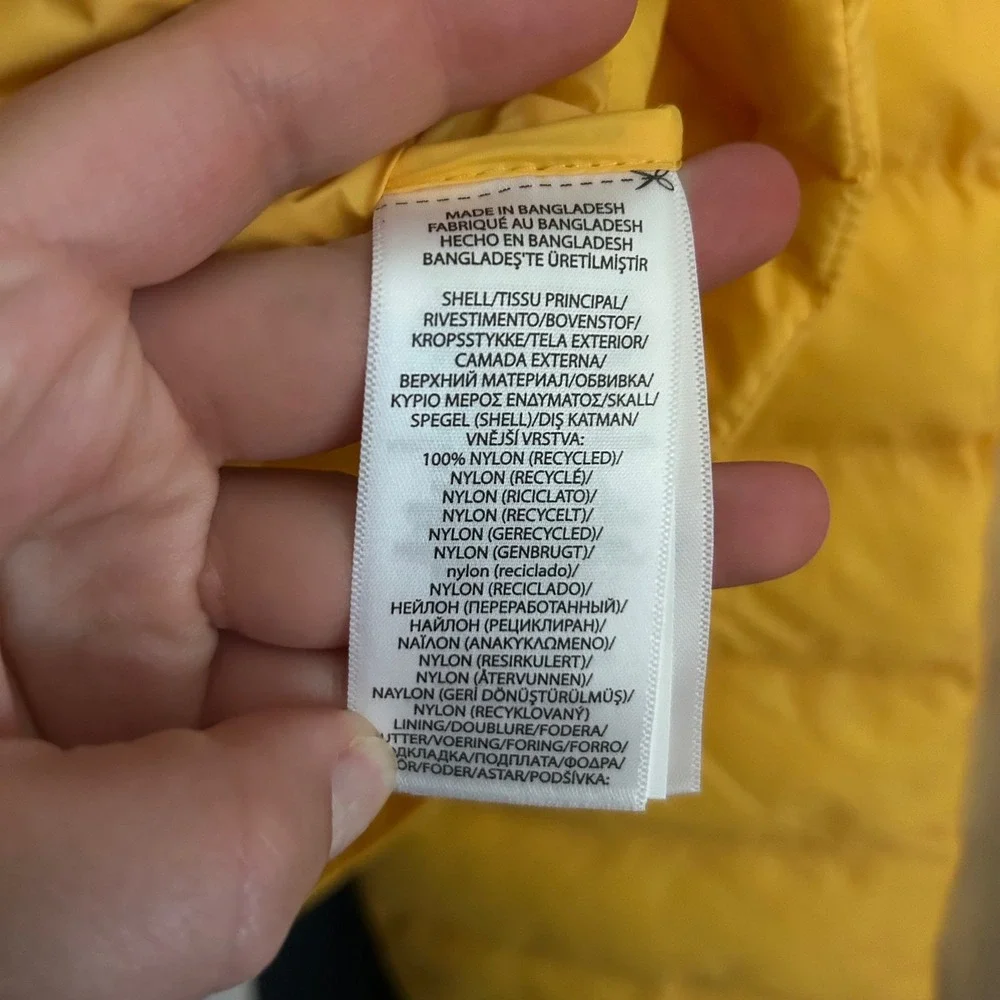 Polo Ralph Lauren Recycled‎ Nylon-terra Hood Coat Mens Medium Yellow Packable
